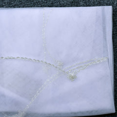 Handcrafted Beaded Edge Single Layer Bridal Veil with Comb