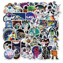 50pcs Astronaut Series Stickers Motorcycle Laptop Cup Waterproof Stickers