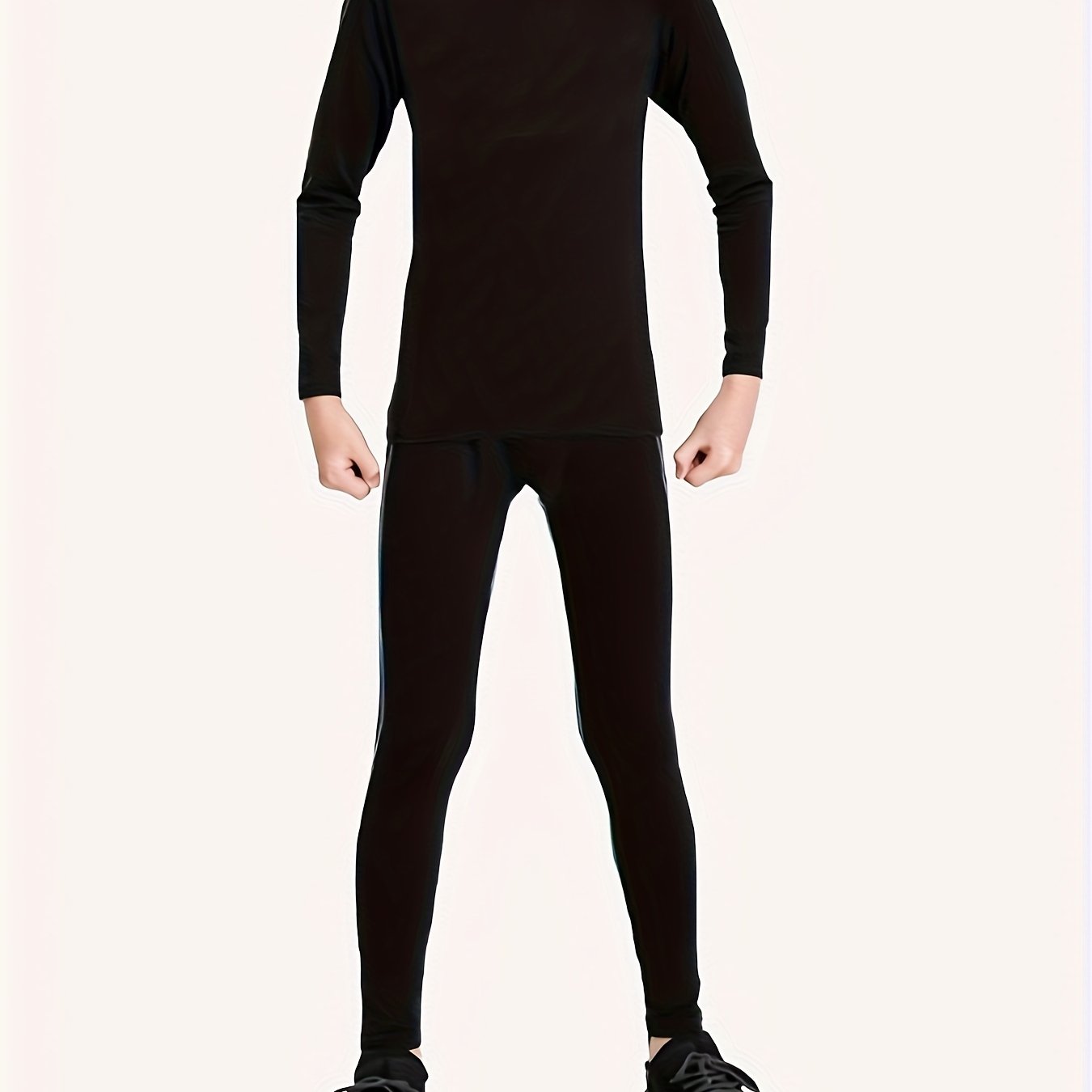Boys Quick Dry Compression Set Long Sleeve Shirt Shorts Base Layer Pants