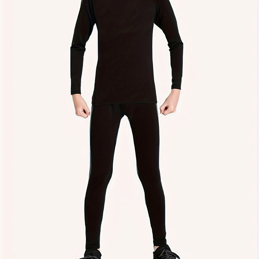 Boys Quick Dry Compression Set Long Sleeve Shirt Shorts Base Layer Pants