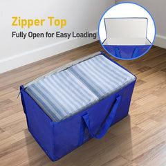 Heavy Duty Large Storage Bags with Zippers and Handles for Home & Travel
