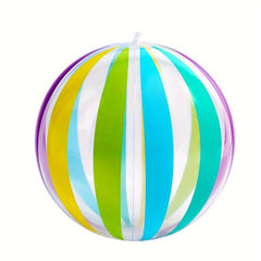 Colorful Striped Beach Ball 8 inch PVC Material Non Feathered