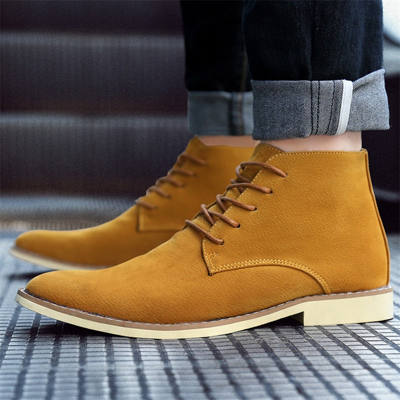 Men's Light Brown Chelsea Boots for Winter