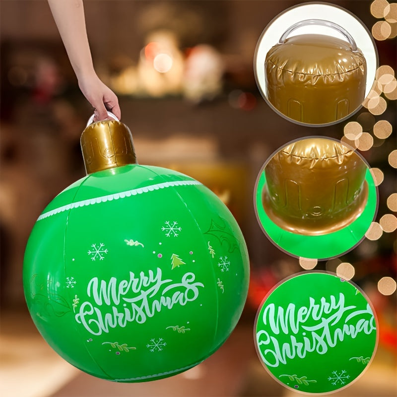 4pcs Christmas Inflatable Snowballs Colorful Lantern Ball Decorations