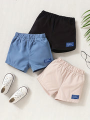3pcs Toddler Baby Elastic Waist Shorts for Spring & Summer