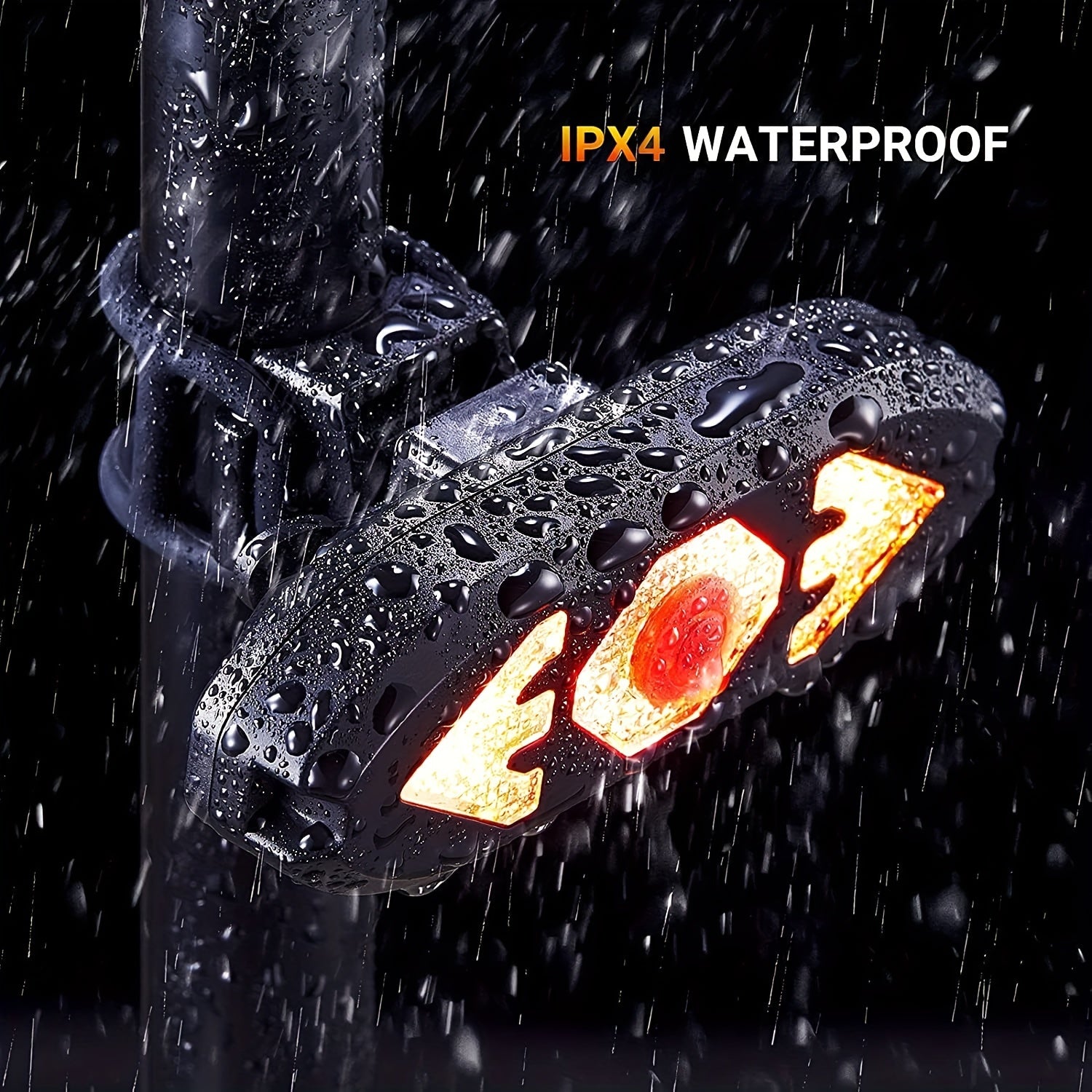 Wireless Remote Bike Tail Light w/ Signals USB Rechargeable Waterproof & Bright