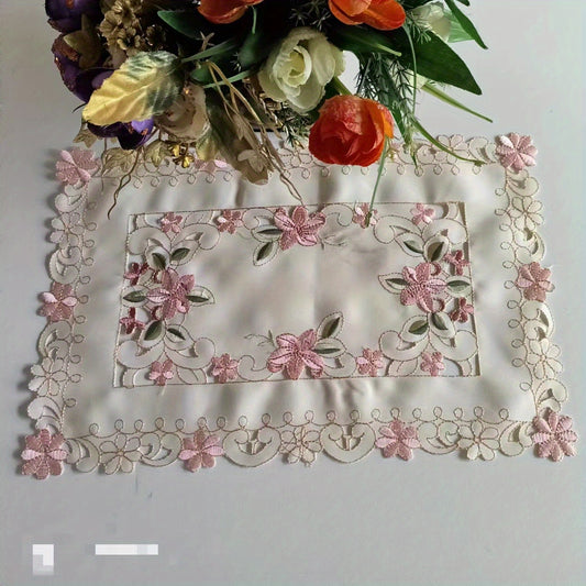 Pastoral Style Flower Embroidery Table Runner Set