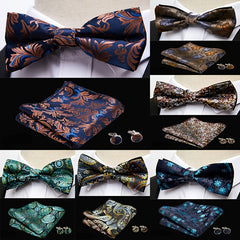 Men's Creative Bow Tie Set For Wedding Party