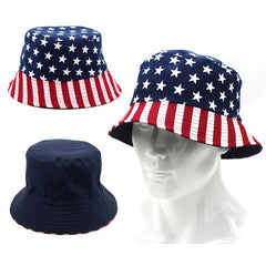 American Flag Star Spangled Fisherman Hat for Men and Women