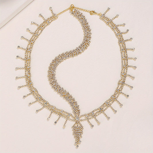 Rhinestone Tassel Pendant Bride Headband Hair Accessories