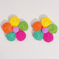 2pcs Floral Shirt Button Covers Multicolor Flower Business Wedding