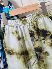 3pcs Boys Tie Dye Smiling Dinosaur Print Jogger Sports Pants
