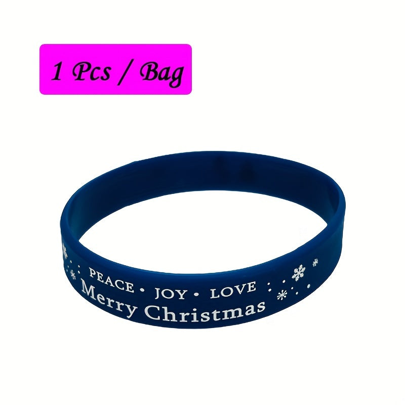 Christmas Themed Silicone Bracelet - Holiday Party Decoration