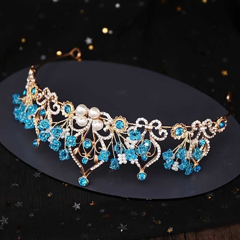 Crystal Rhinestone Tiara for Wedding Party Costume