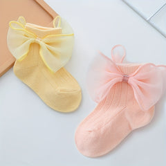 Baby Lace Socks Bow Knot Cotton Blend for Girls