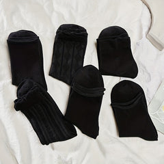 Solid Socks Comfy & Breathable Women's Stockings & Hosiery
