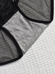 3 Pack Plus Size Lace Semi Sheer Panties High Stretch Briefs