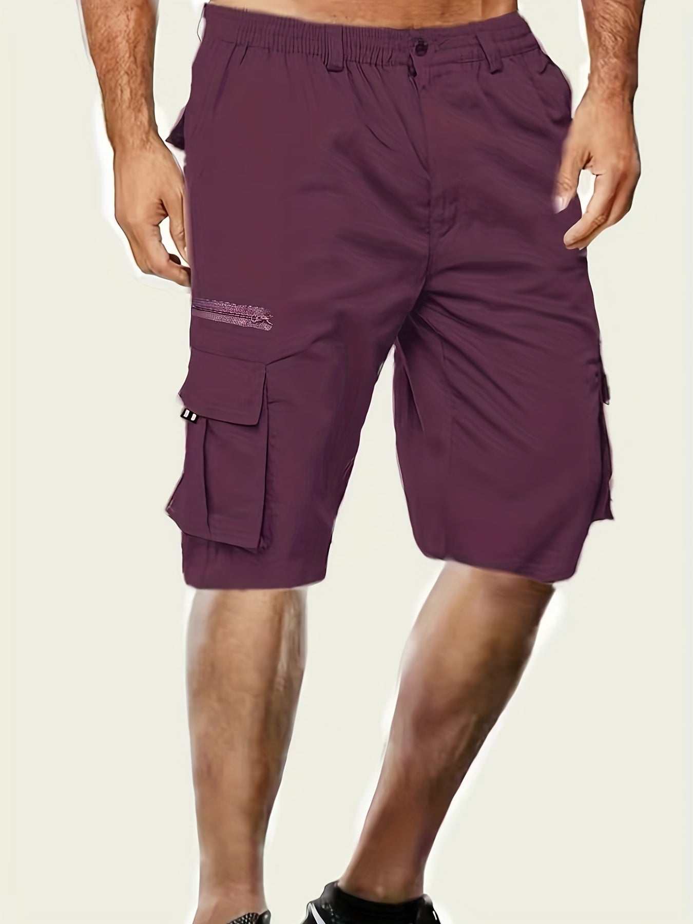Men's Cargo Cropped Pants with Pockets for Summer