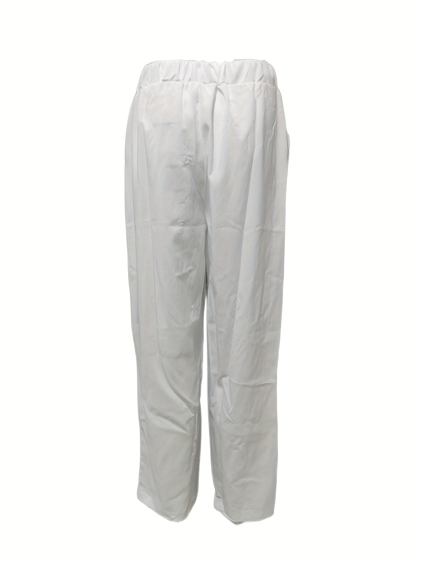 Bee Print Elastic Waist Pants Spring & Summer Women's Clothing
