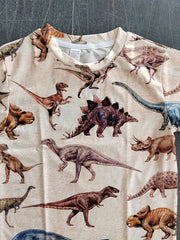 Kids Dinosaur Graphic T shirt Short Sleeve Crew Neck