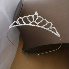 Girls Rhinestone Crown Hair Hoop - Birthday Dressing Headband