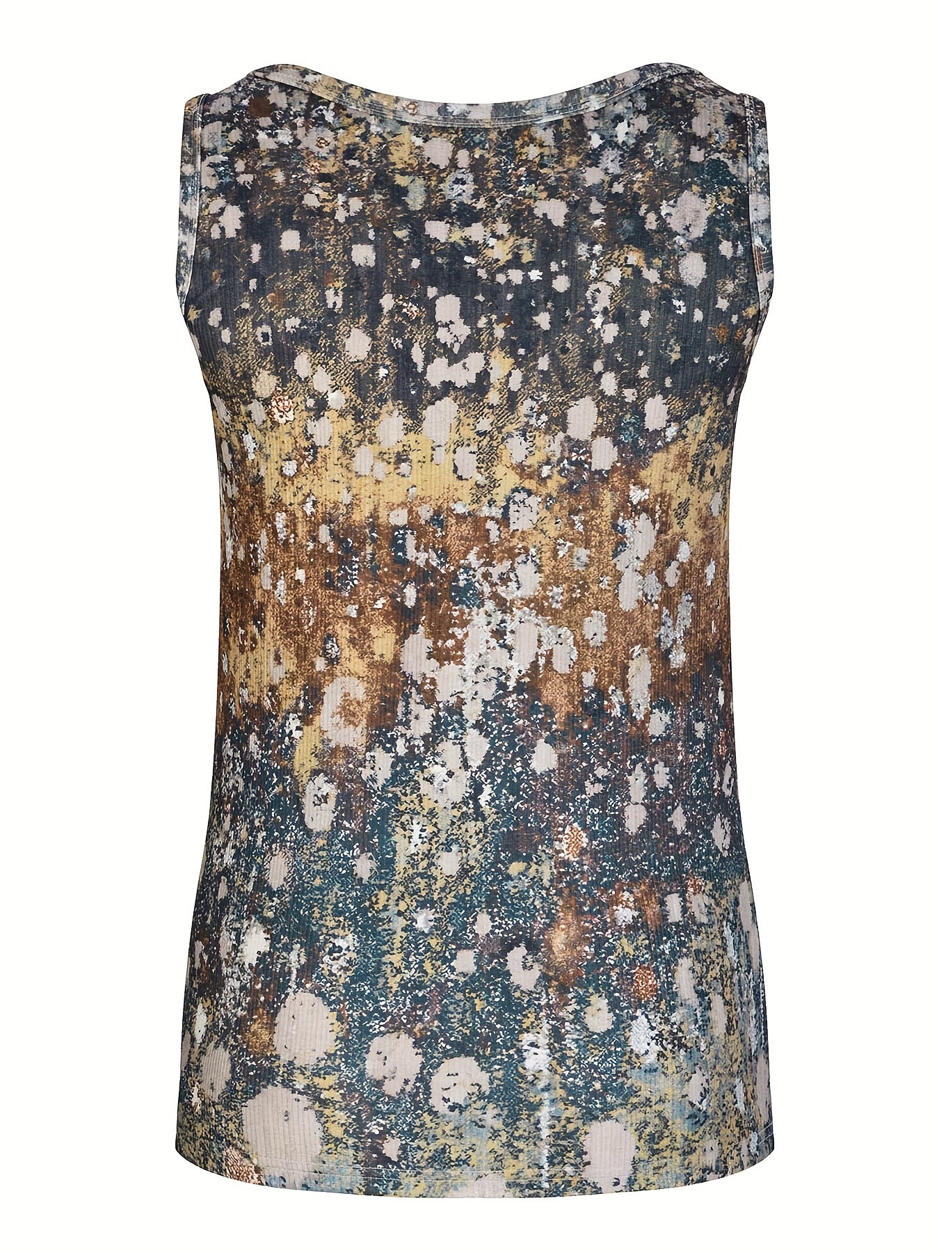 Summer Allover Print V Neck Tank Top for Women