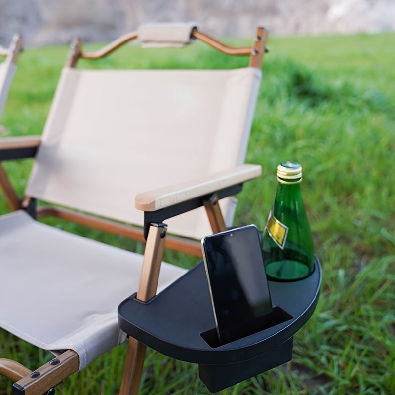 Portable Recliner Cup Holder Snack Tray with Accessory Slots