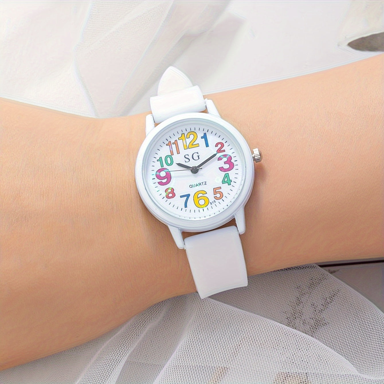 Colorful Digital Quartz Wrist Watch Unisex TPU Strap