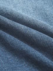 Casual Jeans Women's Plus Tie Elastic Waist Washed Denim Pants