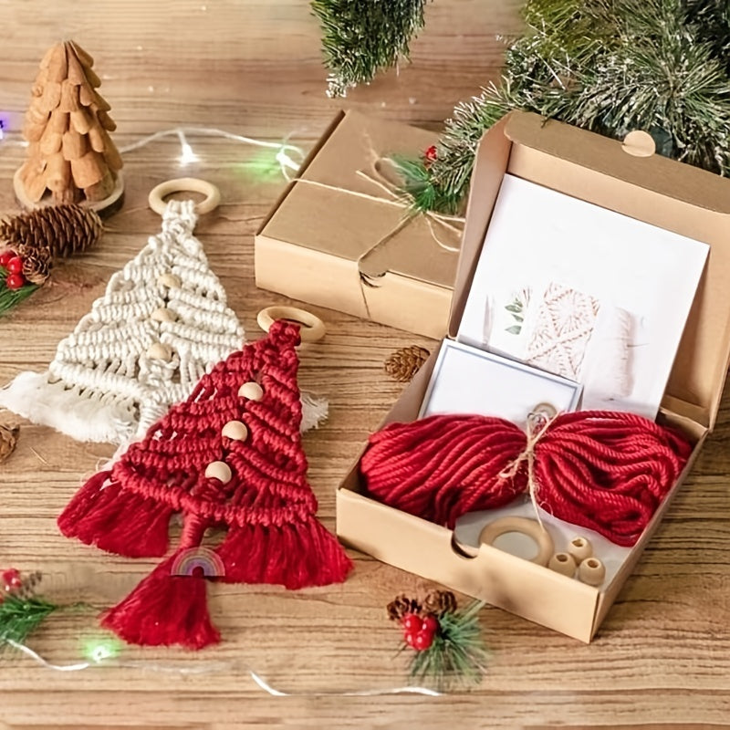 3pcs Christmas Tree Woven DIY Set Home Decoration Woven Rope