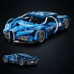 Colorful Building Block Model Set with Toy Sports Car