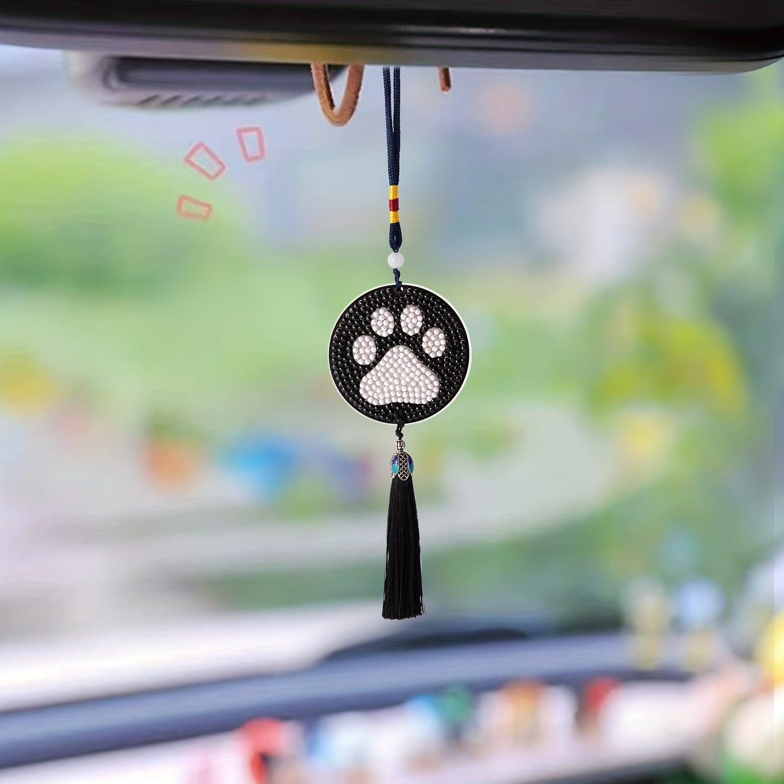 DIY Diamond Painting Car Ornament Home Crafts Holiday Gift Little Paw