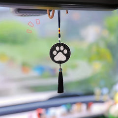 DIY Diamond Painting Car Ornament Home Crafts Holiday Gift Little Paw