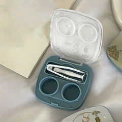 Print Lens Cases Travel Lens Box With Tweezers Remover Tool