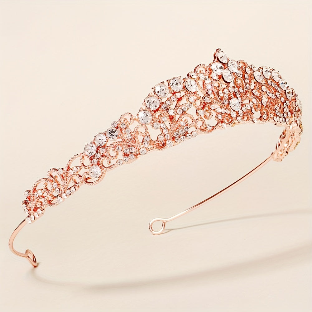 Bridal Rhinestone Headband Crown Hair Accessories Tiara Headdress