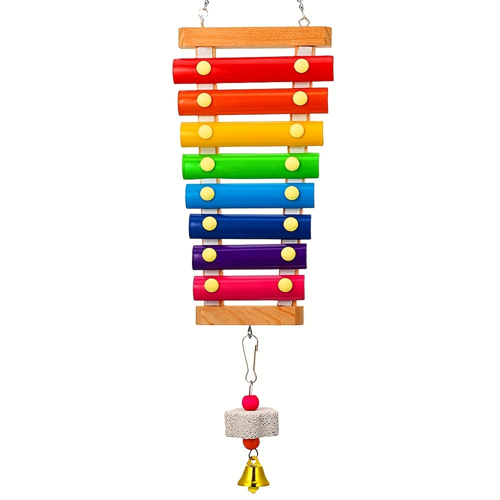 Colorful Wooden Xylophone Toy for Birds