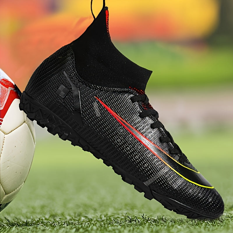 Men's High Top Turf Football Boots - Outdoor Professional Soccer Cleats