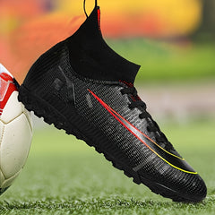 Men's High Top Turf Football Boots - Outdoor Professional Soccer Cleats