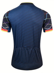 Polka Dot Cycling Jersey, Rear Pocket, Quick Dry, High Stretch, Fathers Gift