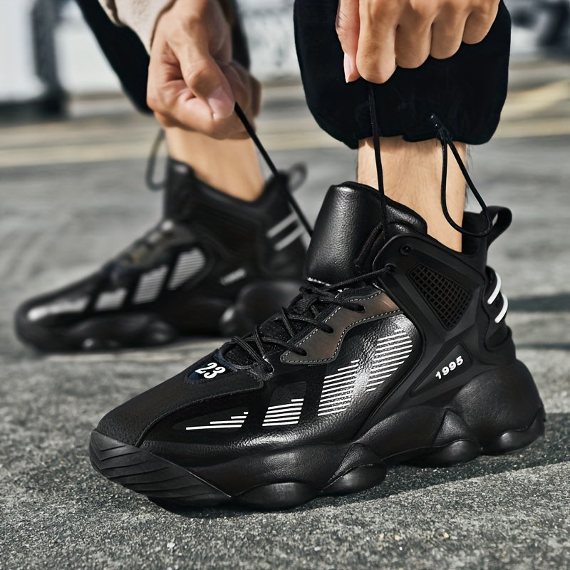 Men's Big & Tall Basketball Shoes Non Slip Lace Up Sneakers