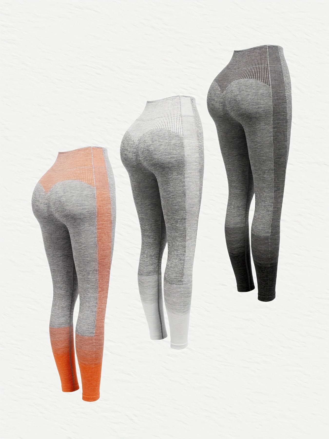 3 Pcs Pack Sexy Yoga Leggings Slim Fitted Fitness Pants Women's Activewear