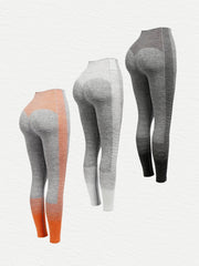 3 Pcs Pack Sexy Yoga Leggings Slim Fitted Fitness Pants Women's Activewear