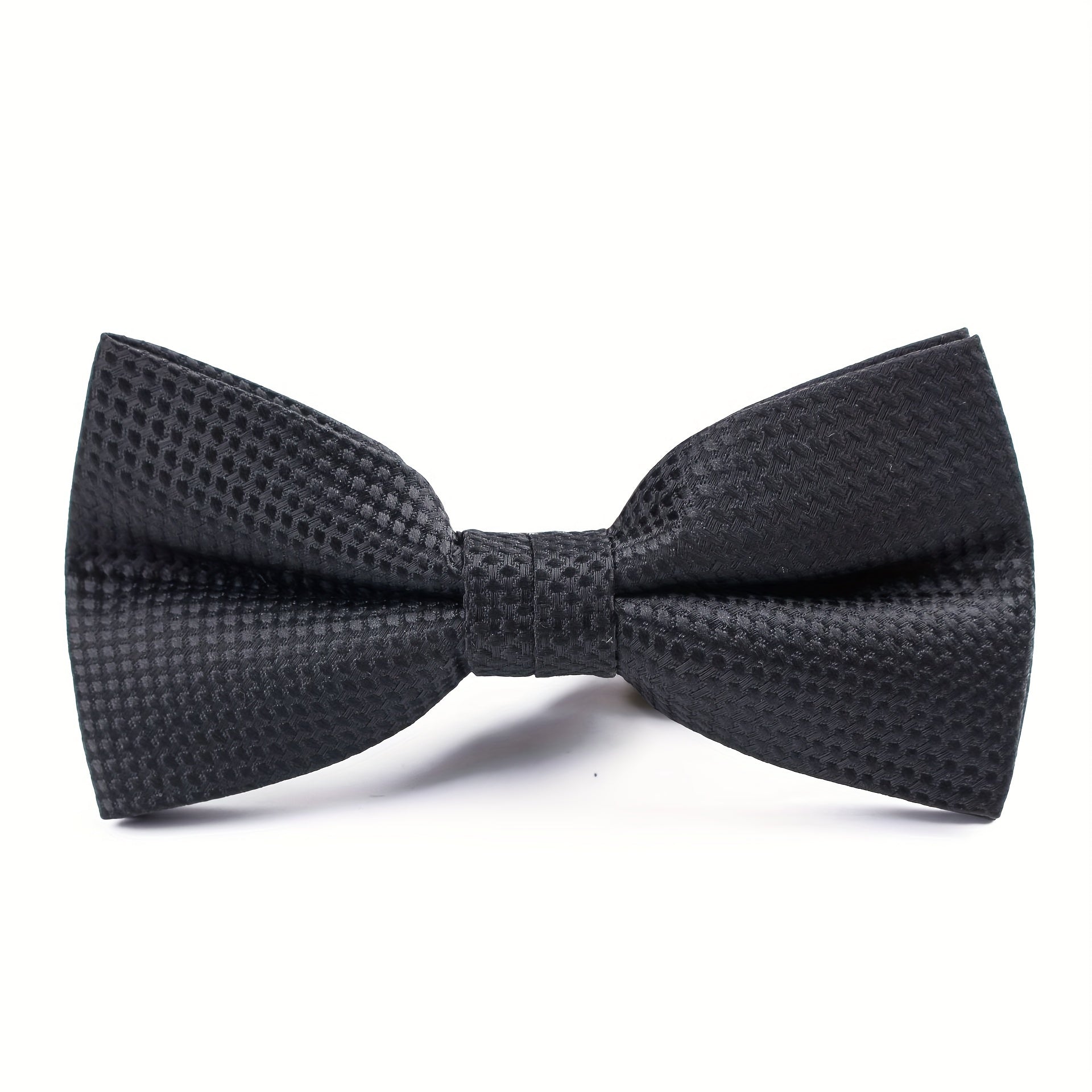 Polyester Jacquard Bow Tie Solid Plain Bow Tie For Men Groom