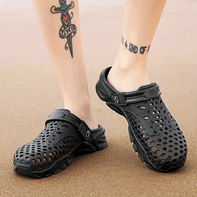Men's Breathable Slip On Clog Sandals with Strap