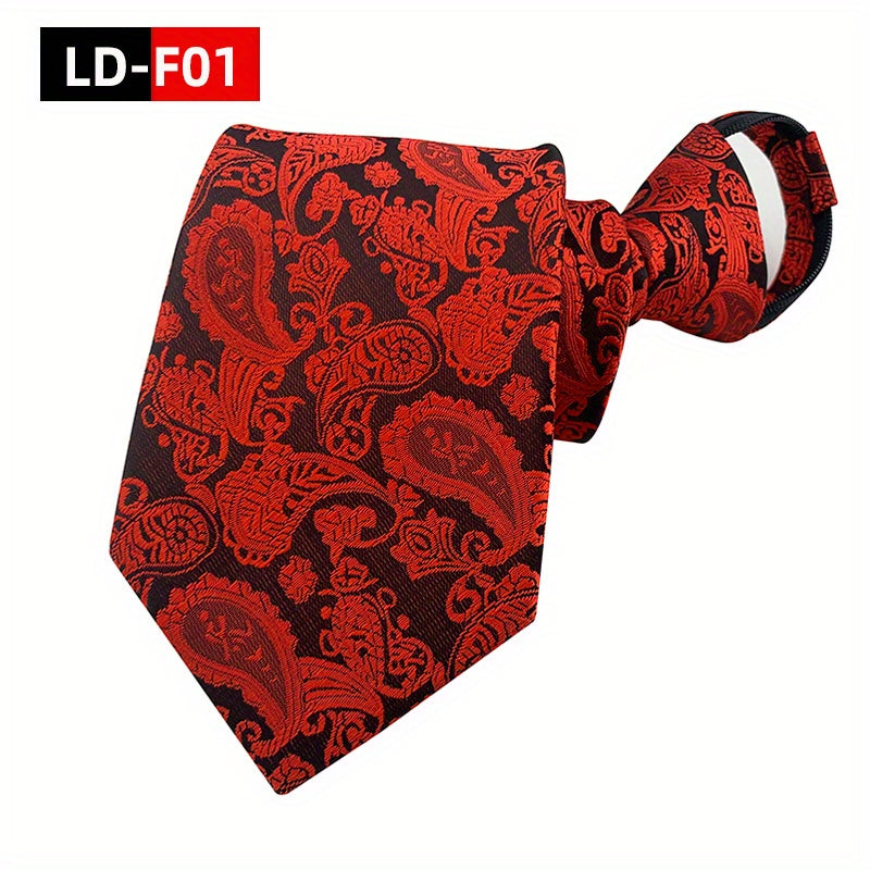 Business Wedding Classic Zipper Necktie For Men