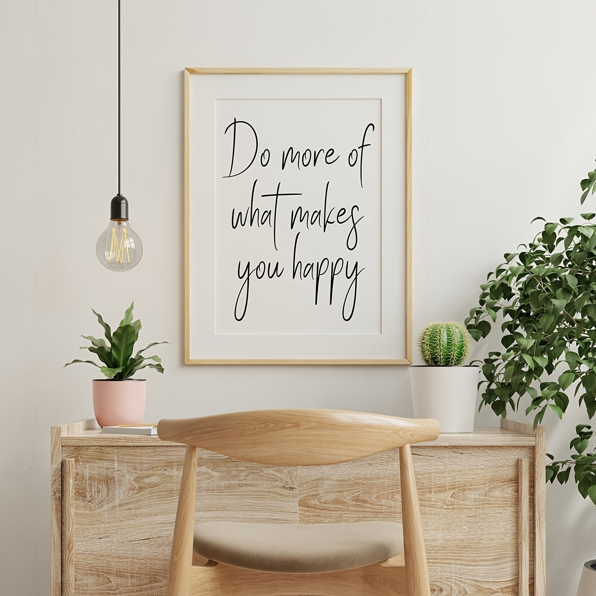 6pcs Artistic Handwriting Font Canvas Wall Art Inspirational Sentence Poster