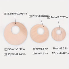 10pcs Wooden Geometric Stud Earrings