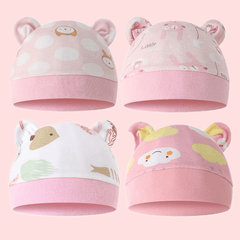 4 Pack Cartoon Ear Hats for Babies & Kids Soft & Breathable Comfort