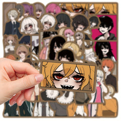 50pcs Blackened Character Graffiti Sticker Waterproof DIY Stickers