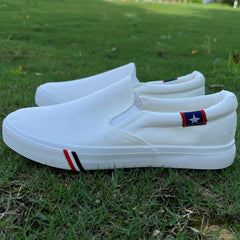 Women's Star Pattern Canvas Shoes Slip On Lightweight Sneakers